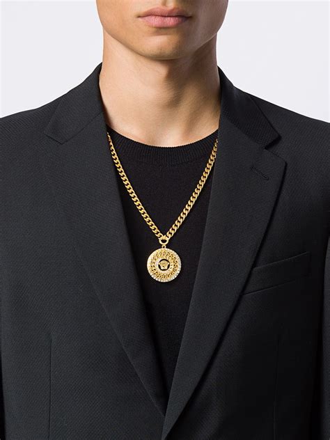 gold god necklace versace|Versace necklace farfetch.